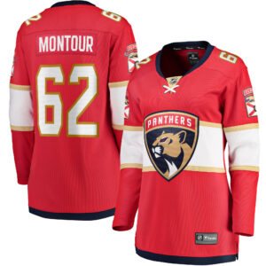 Women's Fanatics Branded Brandon Montour Red Florida Panthers Home Breakaway Player Jersey