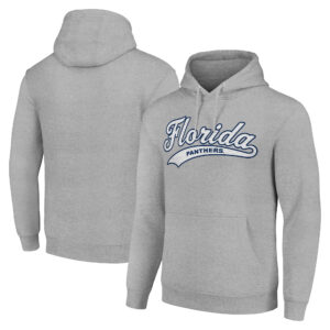 Men's Starter Heather Gray Florida Panthers Tailsweep Fleece Tri-Blend Pullover Hoodie